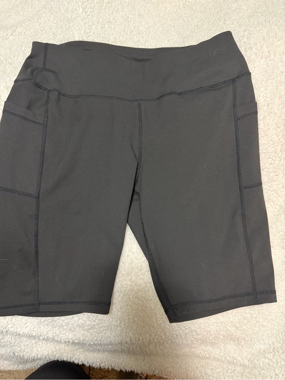 Women's Black High-Rise Bike Shorts